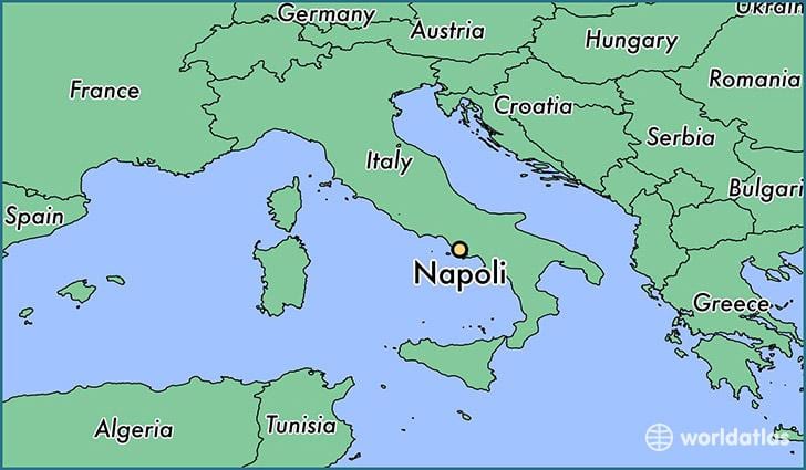 মানচিত্র napoli, ইতালি